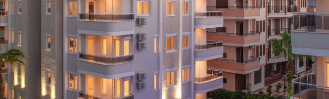 alanya apartments 300 M to the sandy Beach of Oba an attractive well developed  district