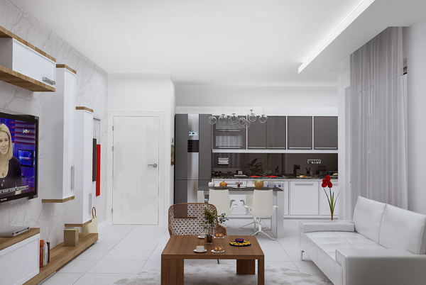 Apartments in Alanya for Sale – Gated Complex with Sea & Mountain Views, Privacy, and Wellness Facilities in Mahmutlar 7