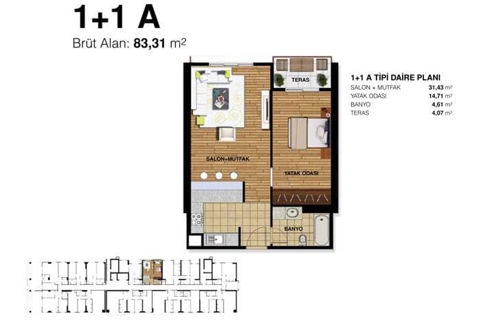 real estate for sale istanbul at Akbati Mall a popular entertainment and brands mall in Bahcesehir 24
