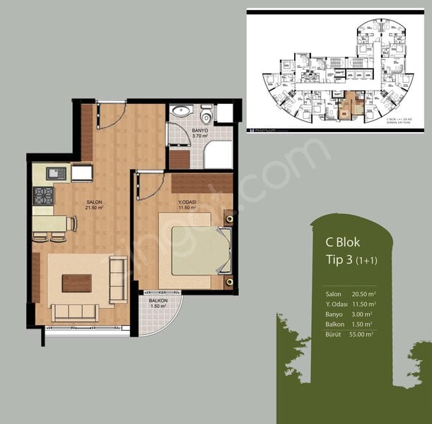 Apartment for Sale Istanbul near the Esenyurt Meydan with indoor pool fitness center 16