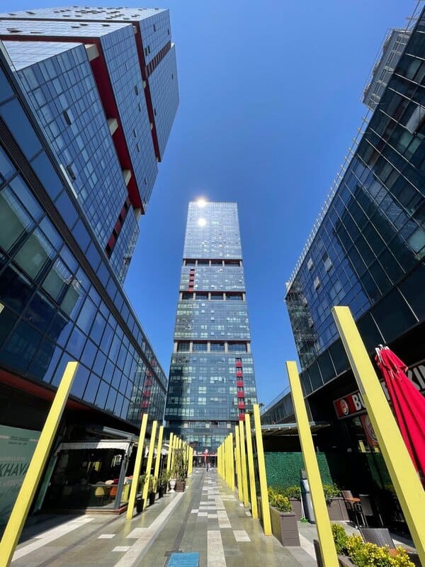 Supermodern Asia Istanbul Apartments with a Mall underneath offering view to Princess Islands 11