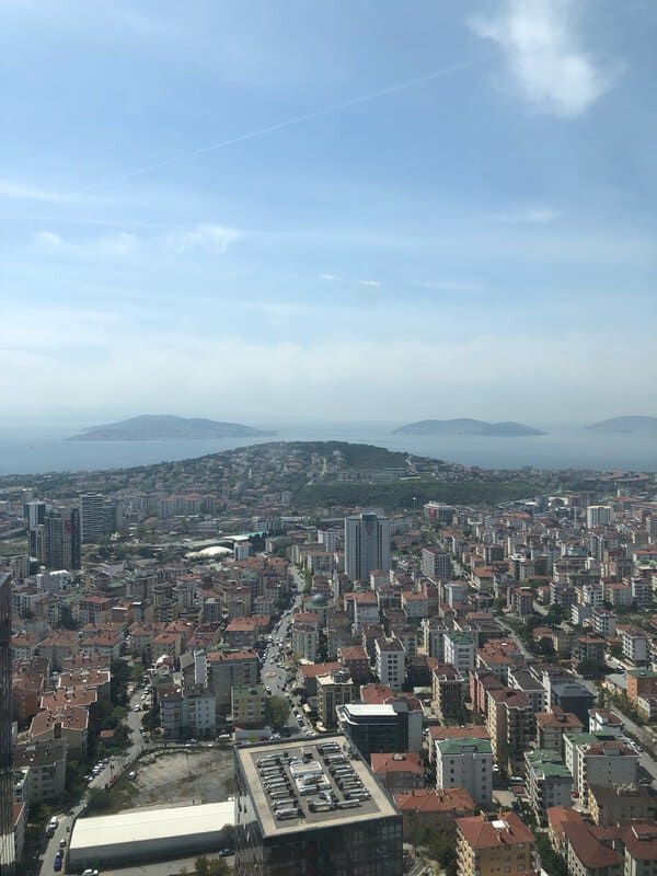 Supermodern Asia Istanbul Apartments with a Mall underneath offering view to Princess Islands 3