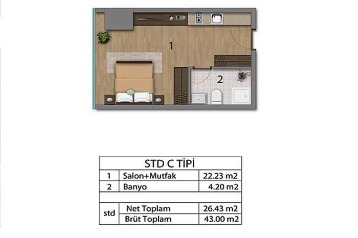 Supermodern Asia Istanbul Apartments with a Mall underneath offering view to Princess Islands 31