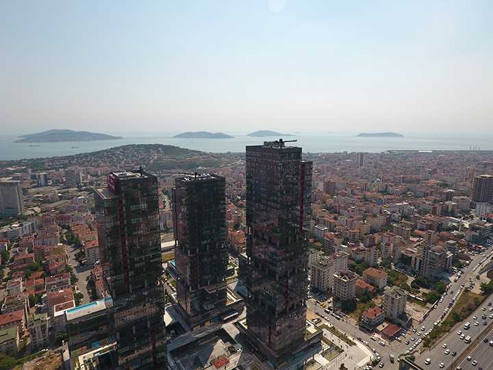 Sea-View Istanbul Property Prestigious Office and private homes apartments with Island Views having a Mall underneath 16