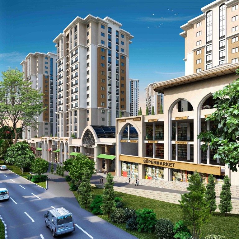 Residential Area Surrounded by Green Landscapes
