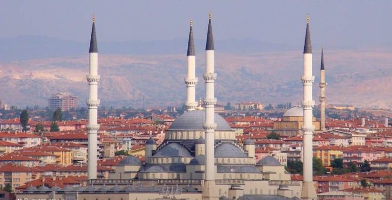 Kocatepe Mosque In Ankara, The Capital Of Turkey
