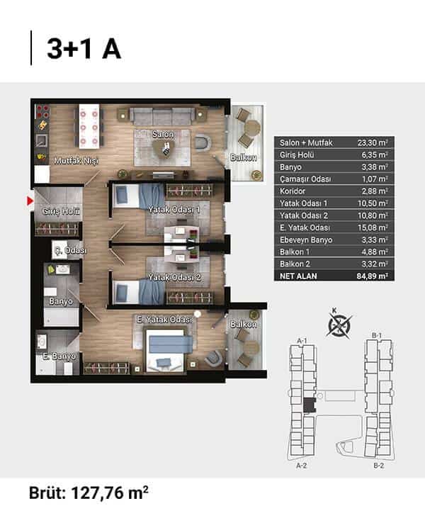 Affordable Istanbul Apartments Near the Airport – Avcilar with a Mall underneath usable for Comapnies as Offices as well 13