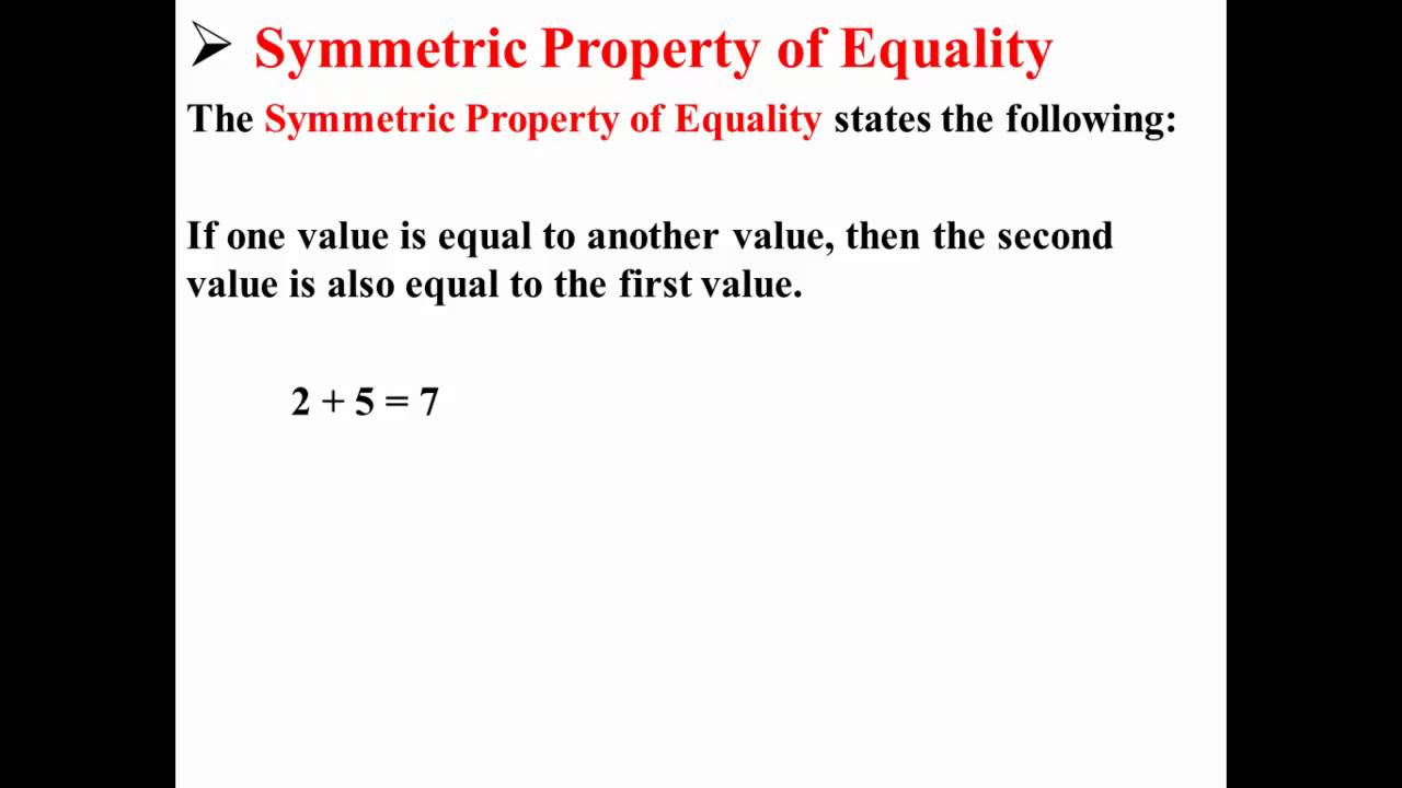 symmetric property